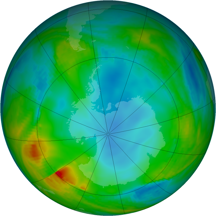 Antarctic ozone map for 02 June 1979